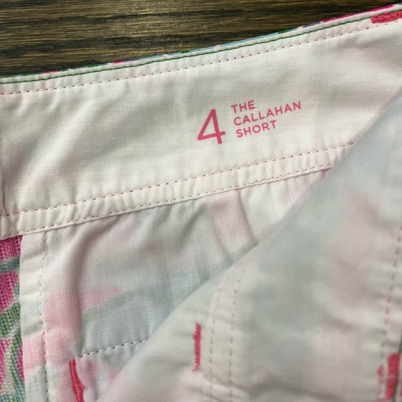 Lilly Pulitzer Pop Pink Southern Charm Callahan Shorts 4 RARE EUC - Picture 3 of 6